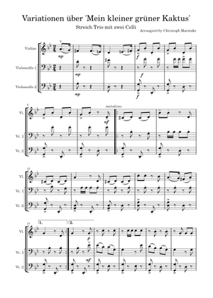 Mein kleiner grner Kaktus Sheet Music with Chords for Piano (Solo) easy |  MuseScore.com