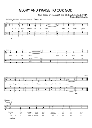 Glory and praise to our god - Dan Schutte Sheet Music with Chords for ...