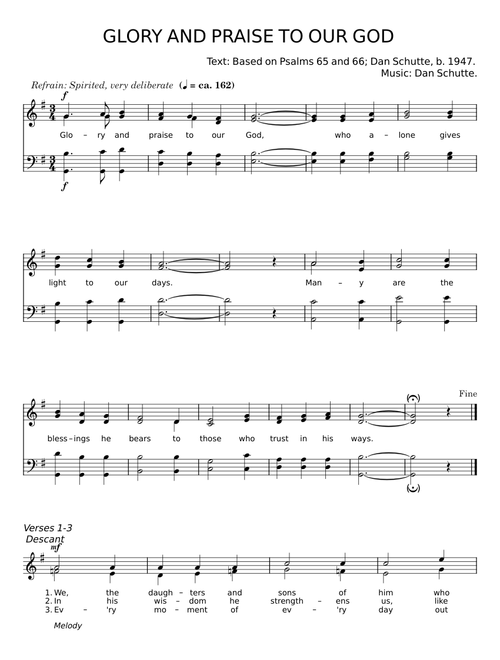 Glory and praise to our god - Dan Schutte
