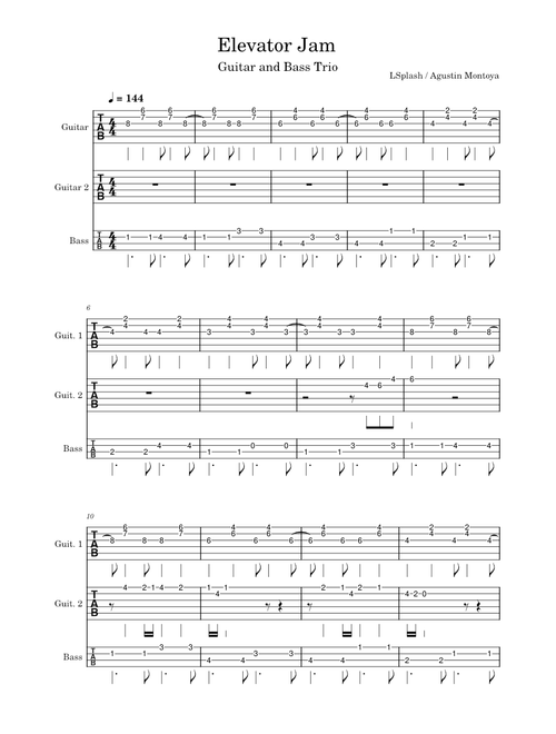 Elevator Jam – LSPLASH Elevator Jam – Guitar and Bass Trio
