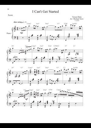 Play Official version of I Can't Get Started With You Sheet Music