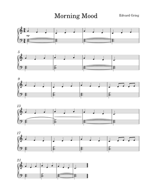 Morning Mood – Edvard Grieg