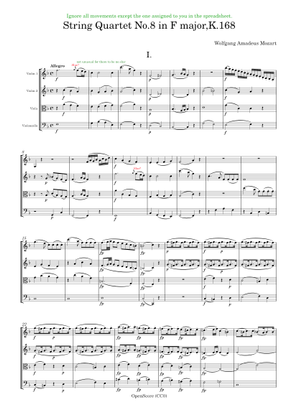 クラシック Mozart: String Quartet Kv. 168 ~ 173 String Quartet No. 14 in D minor K. 173: IV. 1st version: Fugue