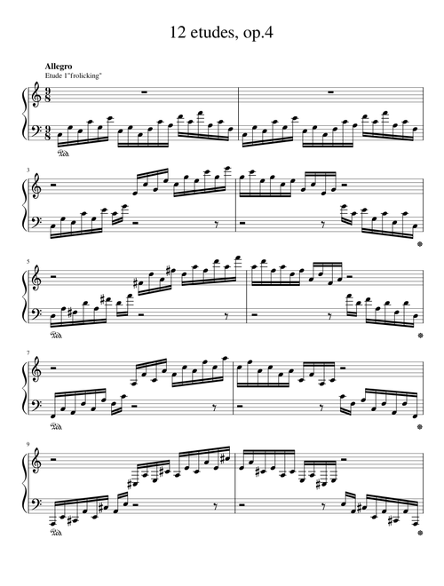 12 etudes, op.4
