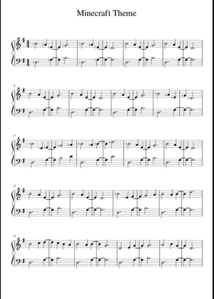 Minecraft – C418 Minecraft Title Theme very easy Sheet Music for Piano ...