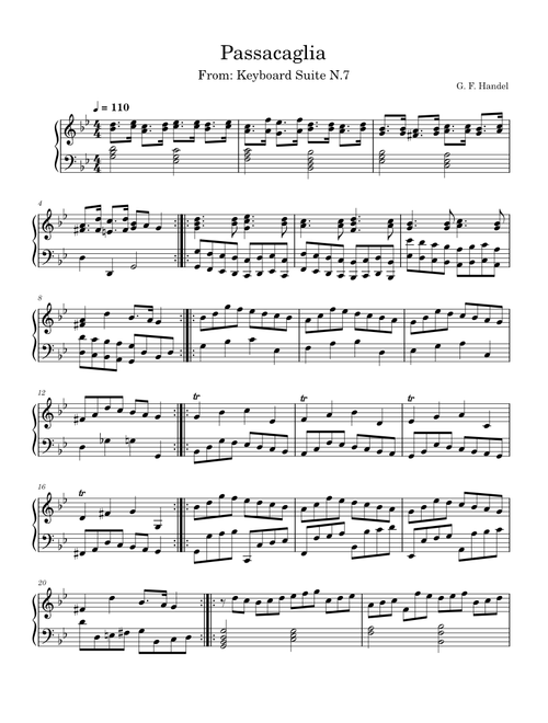 Passacaglia - G. F. Handel