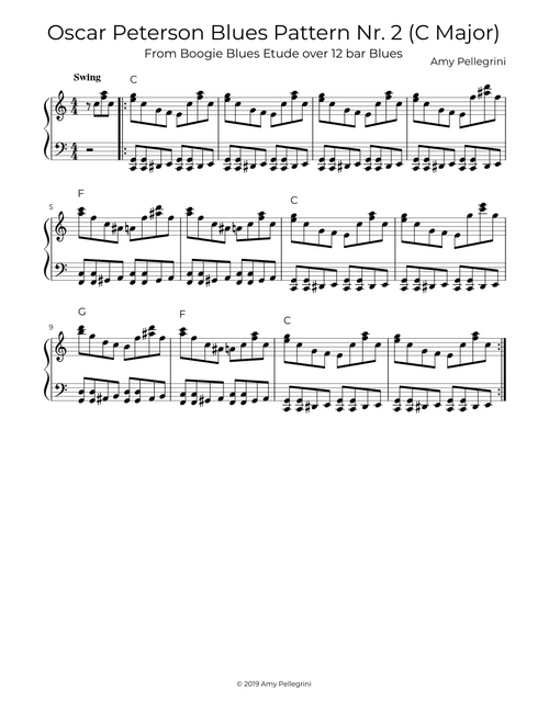 Oscar Peterson Blues Pattern Nr. 2 (C Major) - Amy Pellegrini