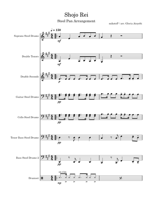 Shoujo Rei – MikitoP Steel Pan Arrangement