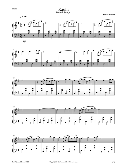 Olafur Arnalds - Raein