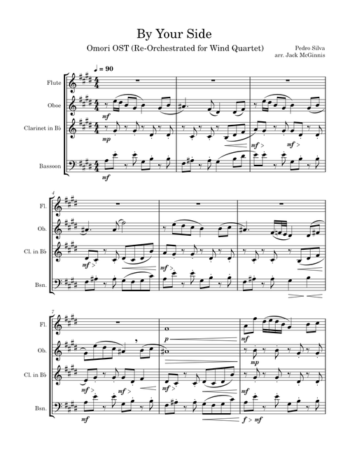 By Your Side - Omori - For Wind Quartet