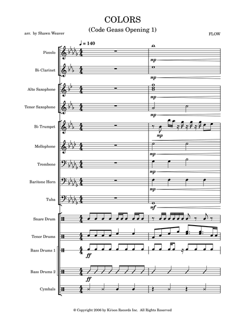 Colors (Arr. Shawn Weaver) - Flow (Marching Band)