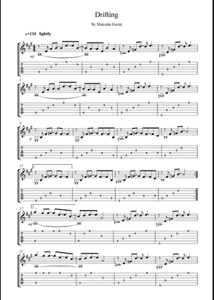 Play Official version of Drifting Sheet Music by Andy McKee