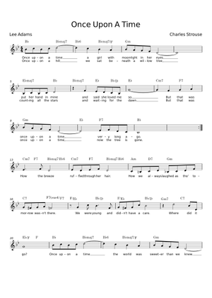 Once Upon A Time - Charles Strouse Sheet Music with Chords for
