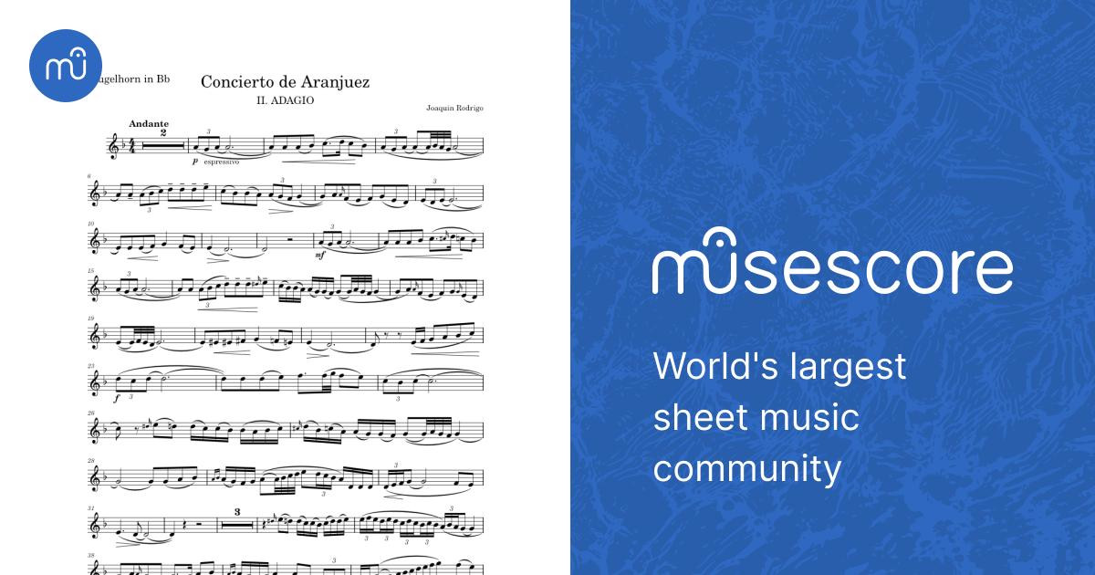 Concierto de Aranjuez Adagio Fluegelhorn Bb Sheet music for Trumpet