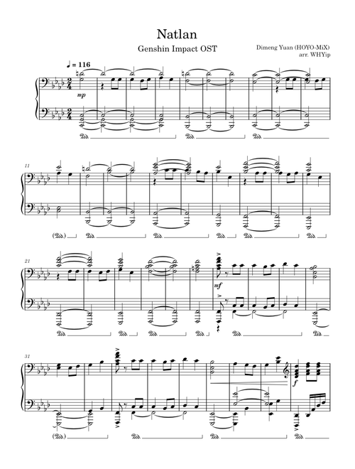 (SWITCH AUDIO!) "Natlan" - Dimeng Yuan (HOYO-MiX) | Piano Arrangement | Genshin Impact OST