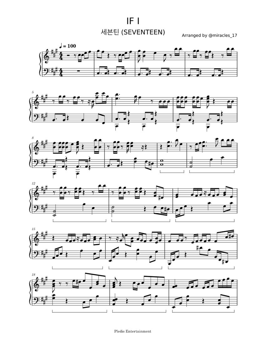 IF I Sheet Music for Piano (Solo) | MuseScore.com