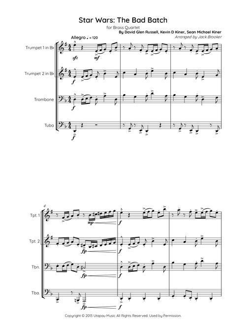 Star Wars; The Bad Batch (Arr. Jack Brooker) - Sean Michael Kiner, Kevin D Kiner, David Glen Russell (Brass Ensemble)