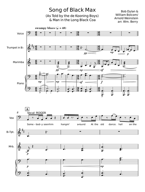 Song of Black Max - William Bolcom