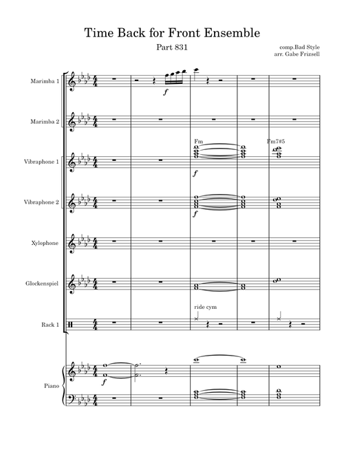 Time Back – Bad Style lot tune for front ensemble
