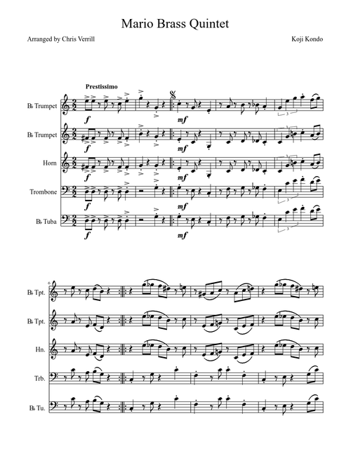 Mario Bros Brass Quintet