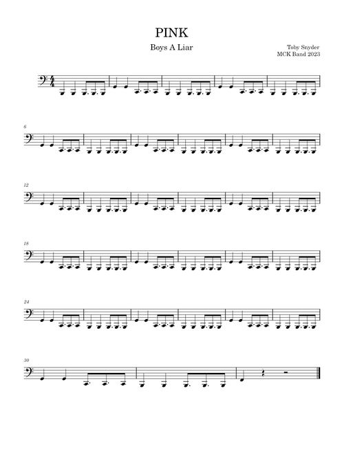 The Boys a Liar pt2 – PinkPantheress PINK (tuba)