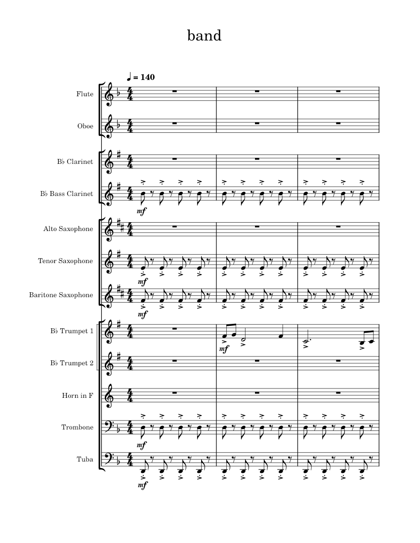 Band Ensemble Challenge - EpicCoolPlayerTRS Sheet Music for Trombone ...