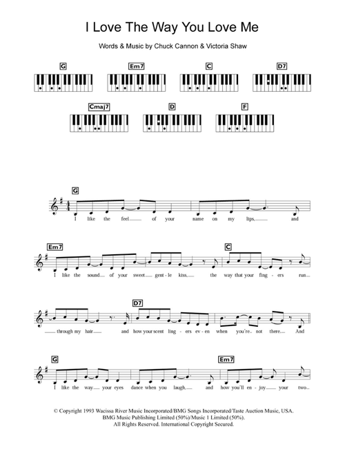 I Love The Way You Love Me - Boyzone (Piano Chords-Lyrics)