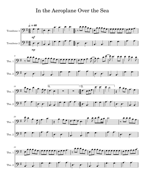 In The Aeroplane Over The Sea – Jeff Mangum - Trombone Duet