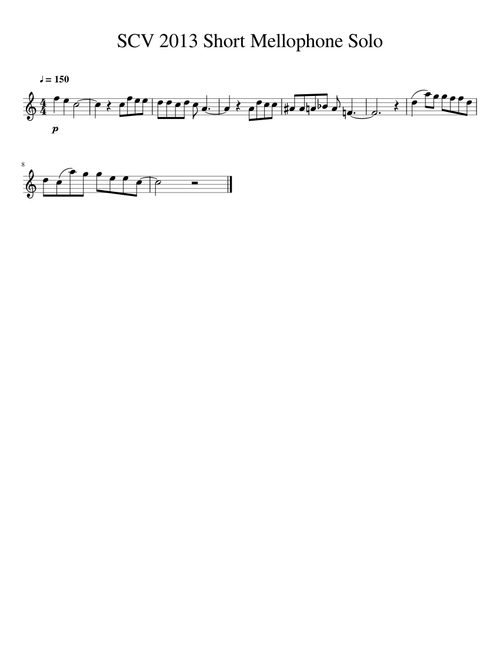 SCV 2013 Mellophone Solo