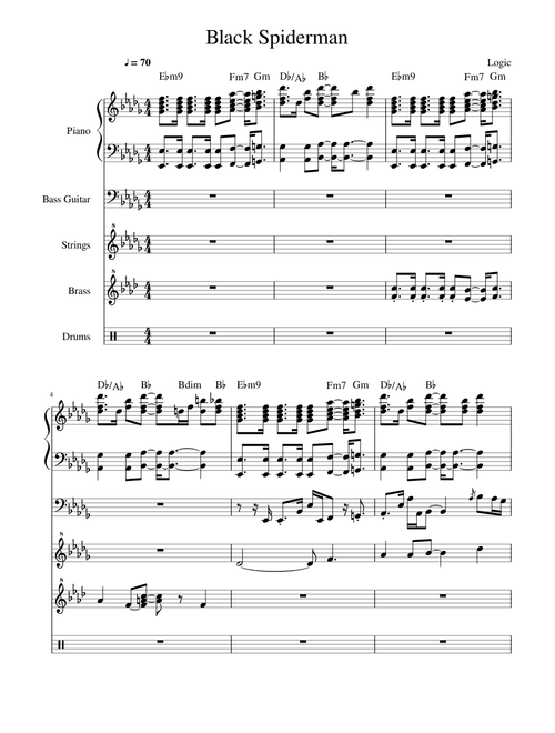 Black Spiderman Score - Logic