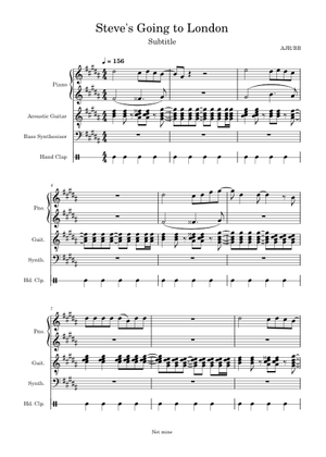 Steve's Going To London - AJR (Full Transcription) Sheet Music for ...