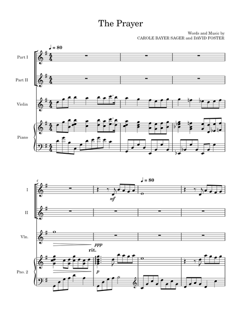 The Prayer – David Foster