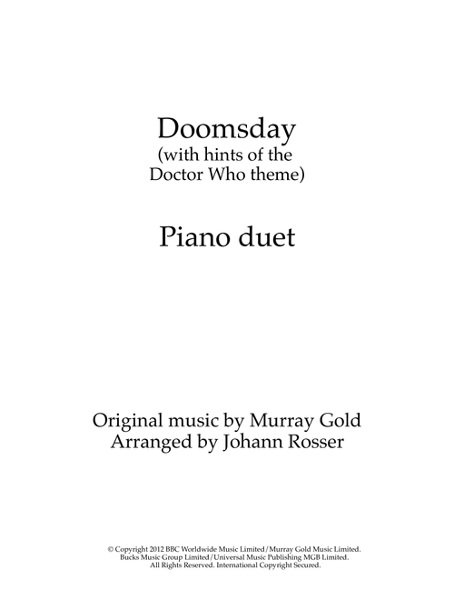 Doomsday (Arr. Johann Rosser) - Murray Gold (Instrumental Duet)