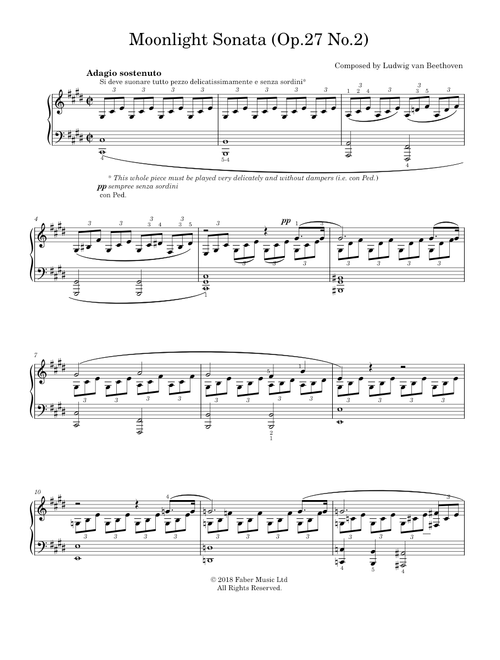 Moonlight Sonata - Beethoven (Solo)