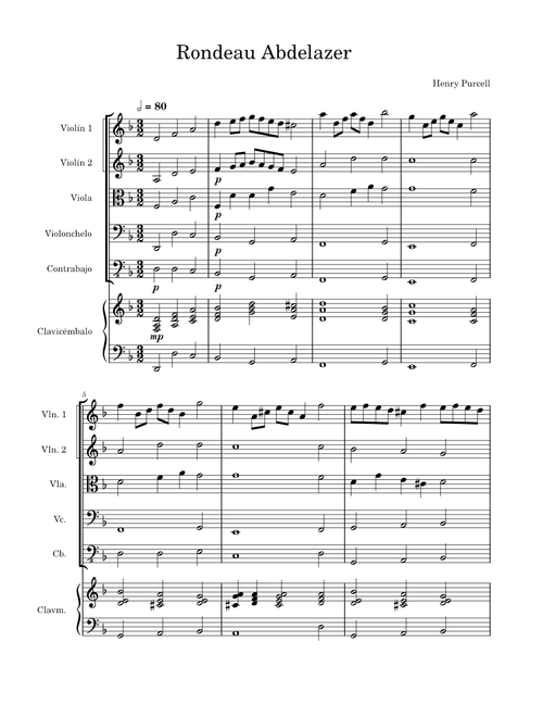 Rondeau Abdelazer – Henry Purcell