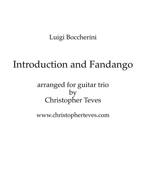 Introduction and Fandango for Guitar Trio (Arr. Christopher Teves) - Avanti Guitar Trio (Guitar Ensemble)