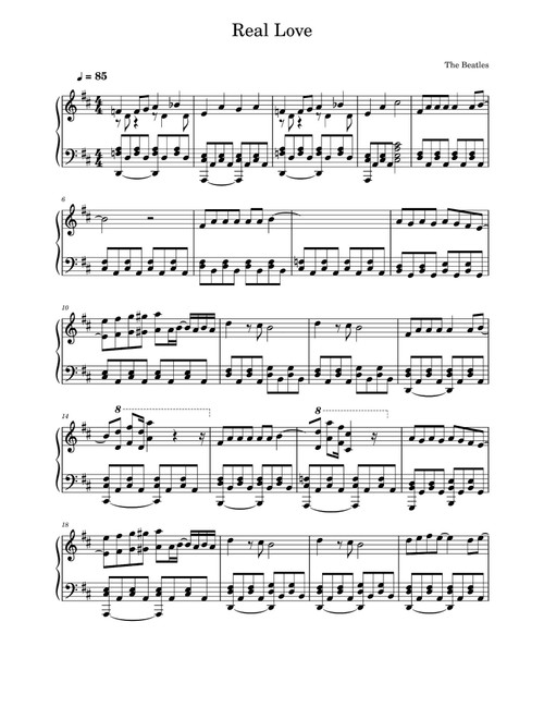Real Love (Arr. The Beatles) (Piano Solo)