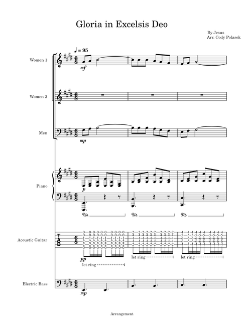 Gloria, in excelsis Deo – Misc Traditional Gloria, in Excelsis Deo - Arr. Cody Polasek