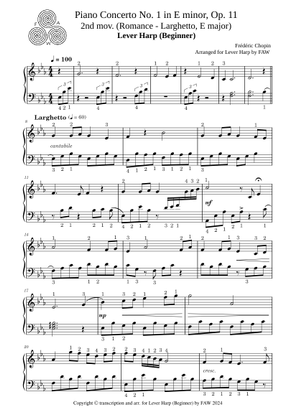 Piano Concerto No. 1 E minor, Op. 11 2nd mov. Romance - Chopin / Lever ...