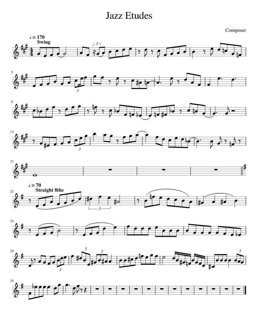 Jazz Edutes Arizona 2020 Sheet Music for Trumpet in b-flat (Solo ...