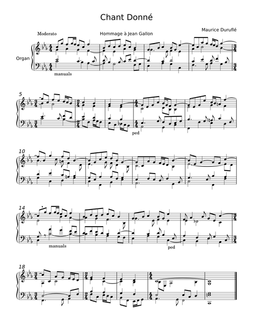 Chant Donné - Maurice Duruflé