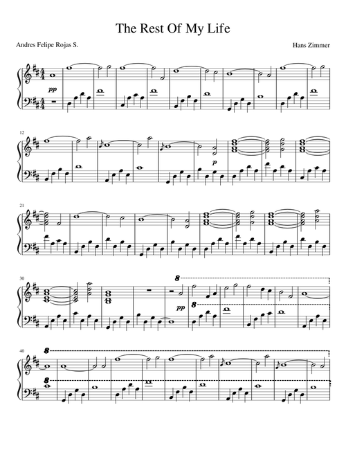 The Rest Of My Life, Hans Zimmer (The Amazing Spiderman 2)