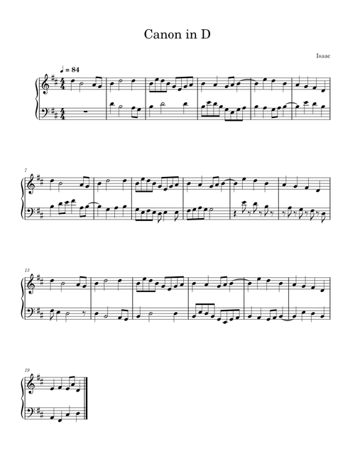 Canon in D – isaacnk13