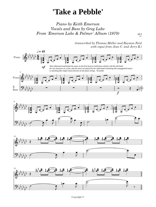 Take a Pebble – Emerson, Lake & Palmer (V8.3)