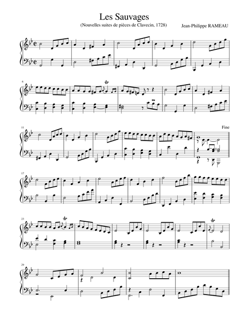 Les Sauvages, piano