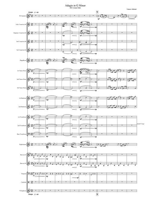 Adagio in G Minor (Eb Soprano Cornet Solo) (Arr. Chris Gorman) - Tomaso Albinoni (Brass Band)