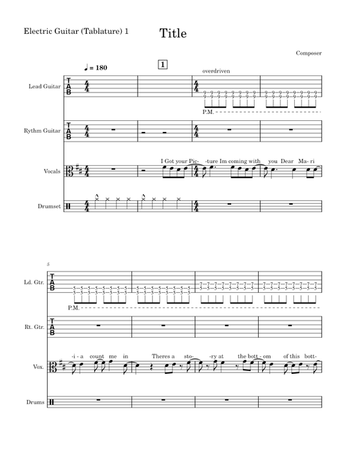 Dear maria count me in – All Time Low full score