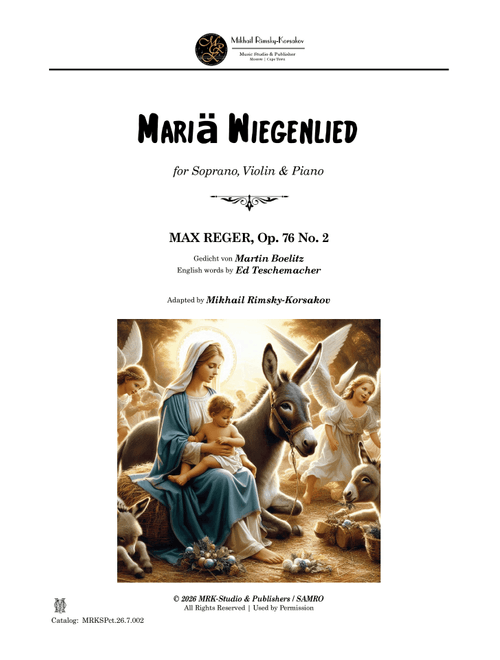 Maria Wiegenlied (Arr. Mikhail Rimsky-Korsakov) - MRK Qahal Ensemble (Piano-Vocal-Guitar (Piano Accompaniment))