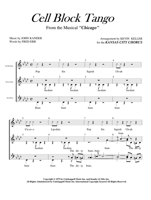 Cell Block Tango (Arr. Kevin Keller) - John Kander, Fred Ebb (Choral, SSAA divisi)