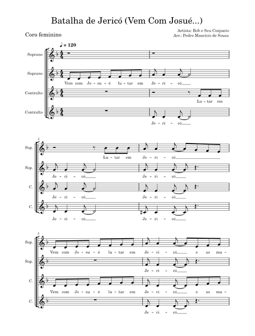 Batalha de Jericó (Vem com Josué lutar em Jericó) - Coro Feminino